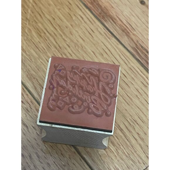 Happy Birthday Rubber Stamp Cursive Font Scrapbooking/Crafting - Picture 3 of 3
